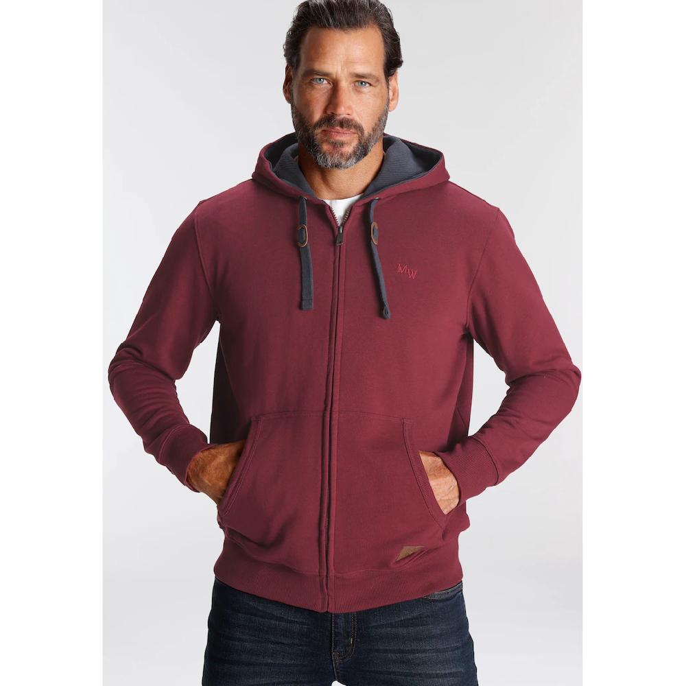 Man's World Kapuzensweatjacke mit kontrastfarbenem Futter