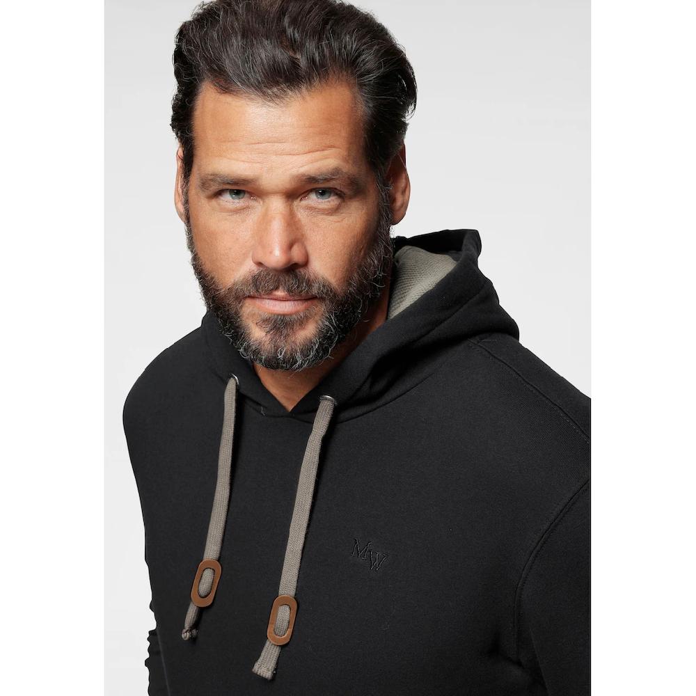 Man's World Kapuzensweatshirt Lange Ärmel Lockere Passform Unifarben Mit Kapuze ▷ Für