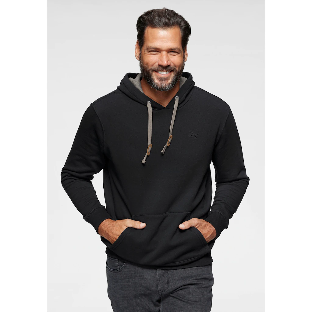 Man's World Kapuzensweatshirt lange Ärmel lockere Passform unifarben mit Kapuze ▷ für