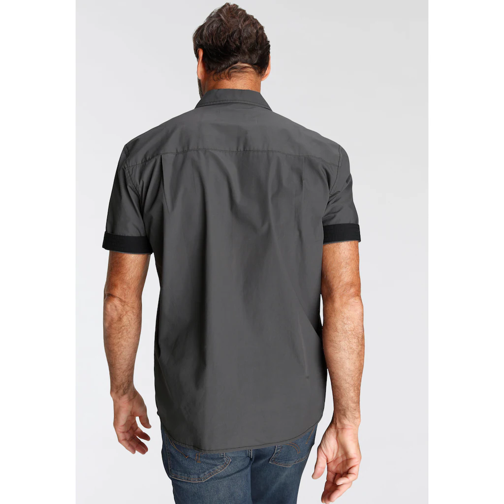 Man's World Kurzarmhemd Mit Brustprint ▷ Für