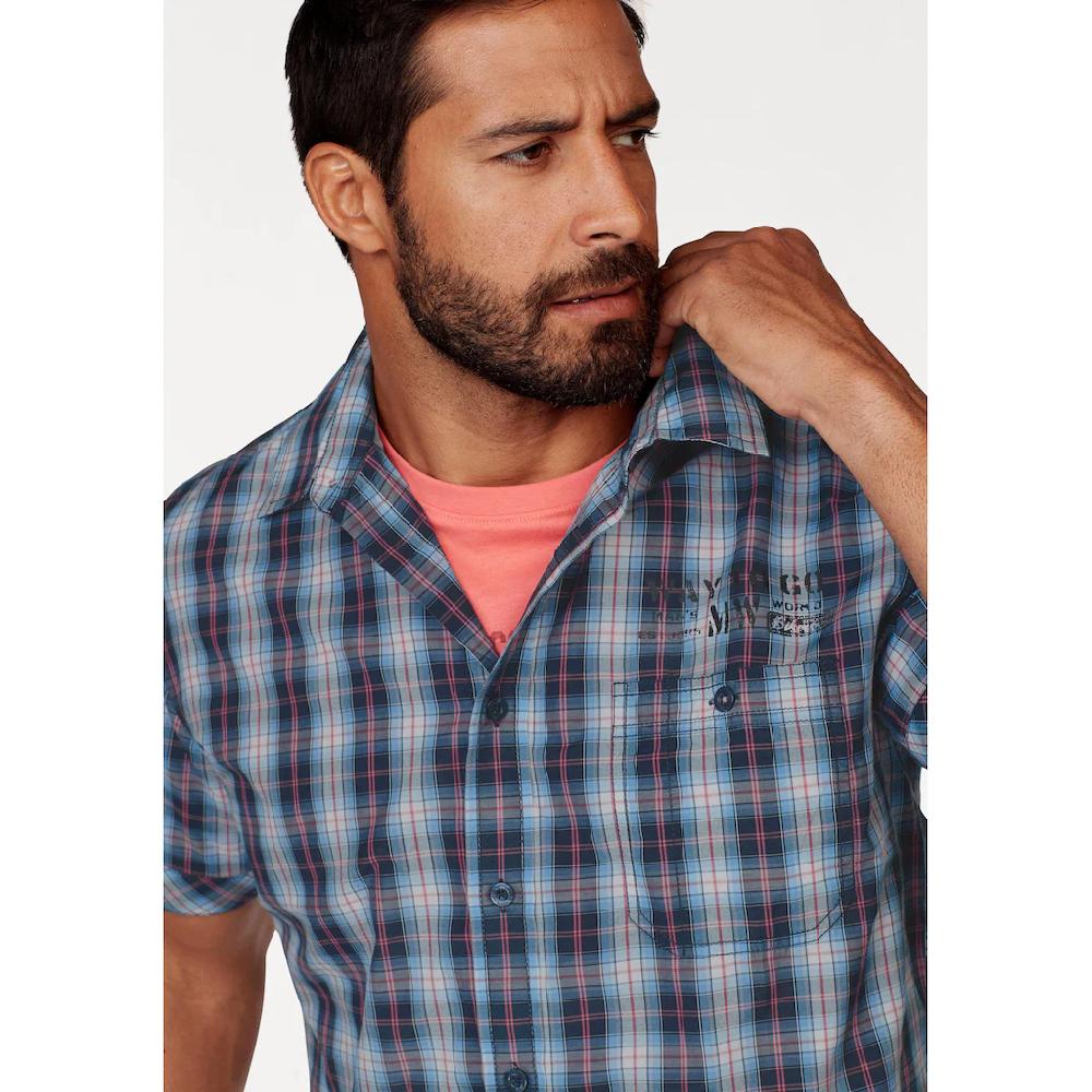 Man's World Kurzarmhemd mit kleinem Print