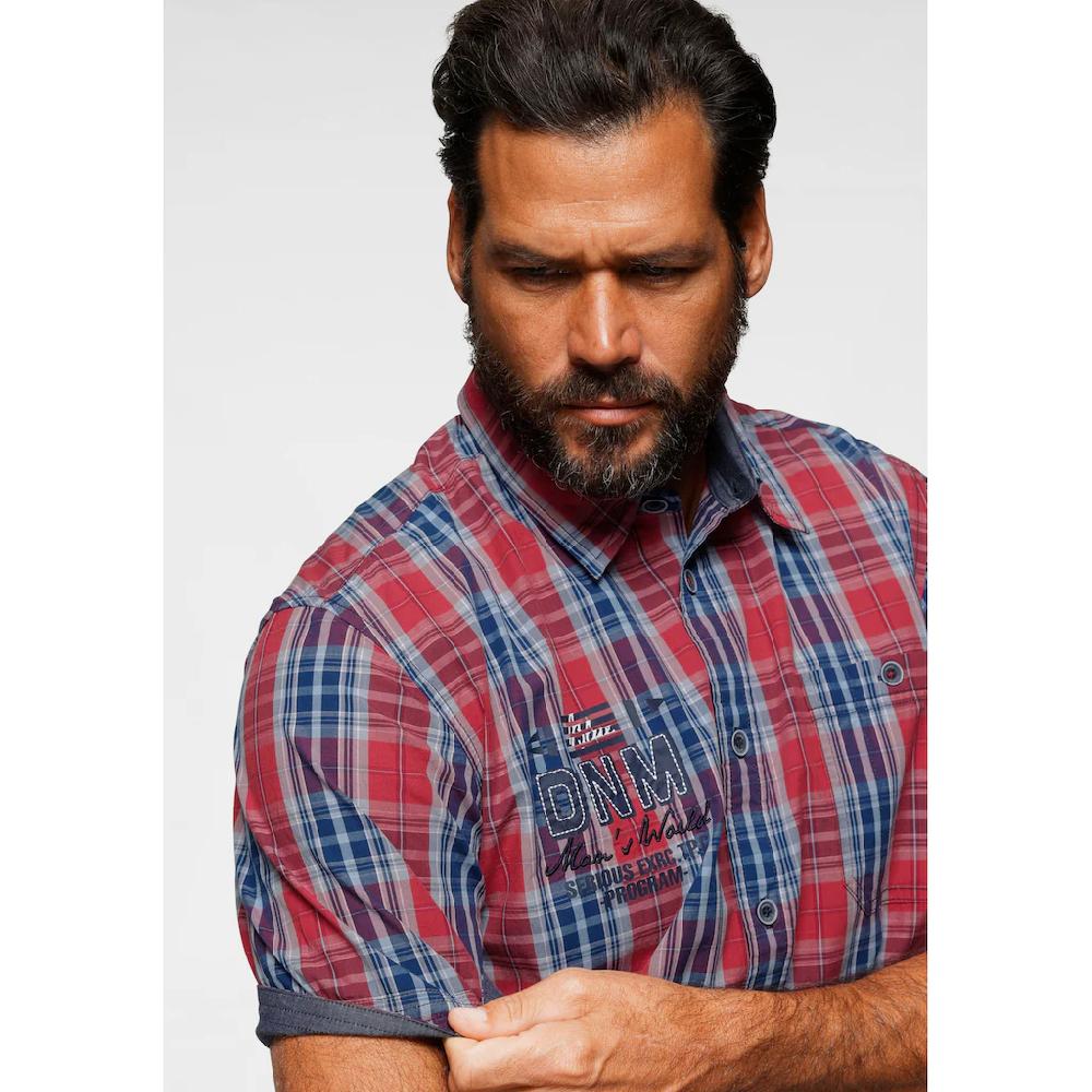 Man's World Kurzarmhemd Mit Print Und Stickerei