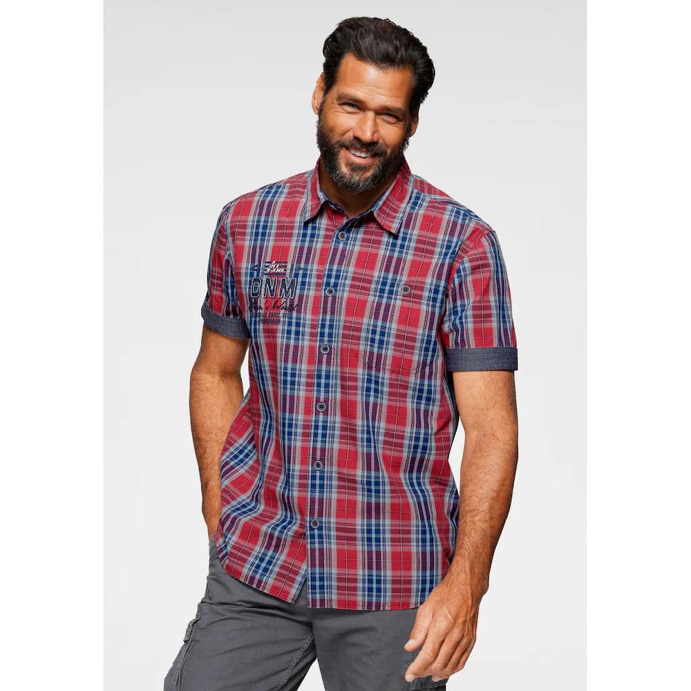 Man's World Kurzarmhemd Mit Print Und Stickerei
