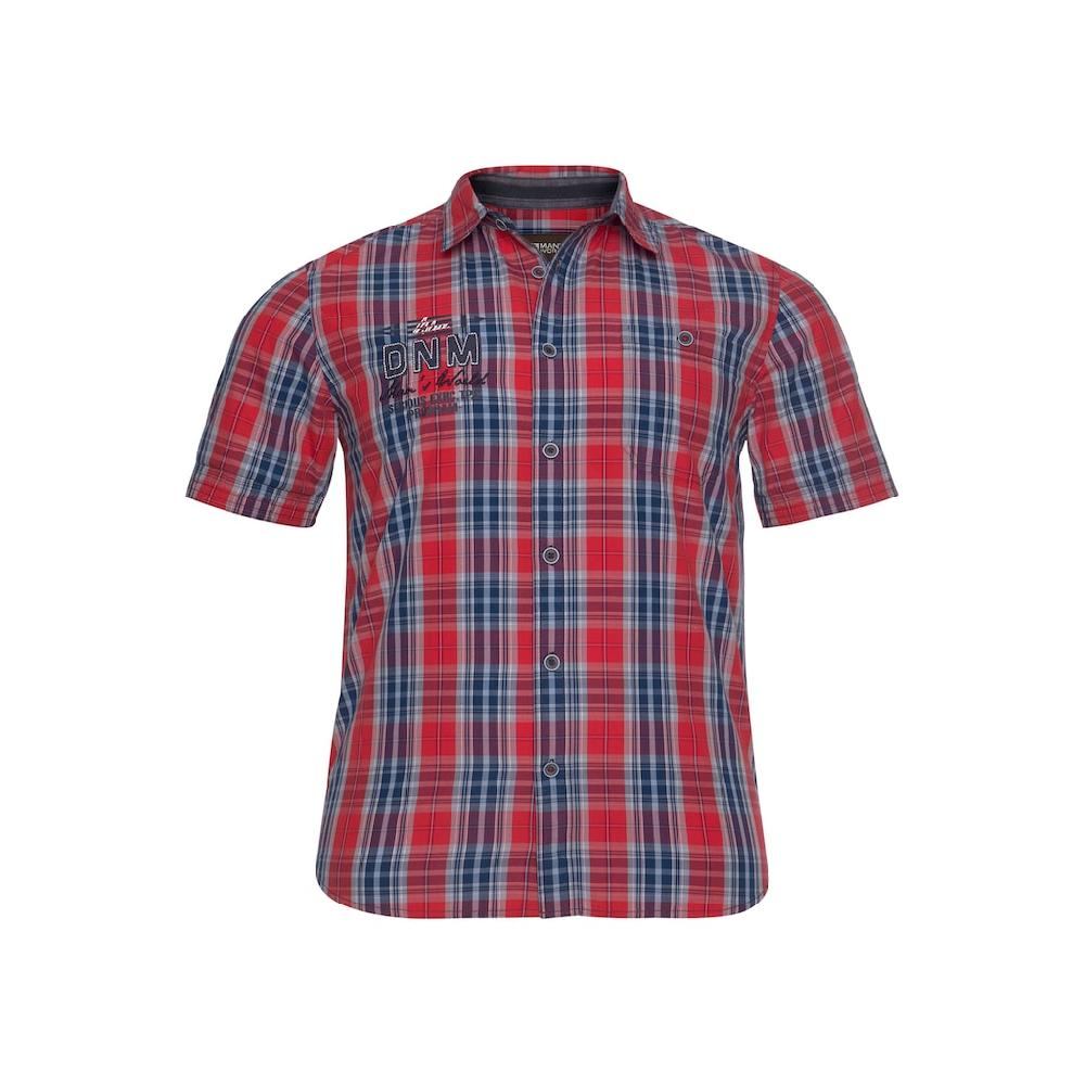 Man's World Kurzarmhemd Mit Print Und Stickerei