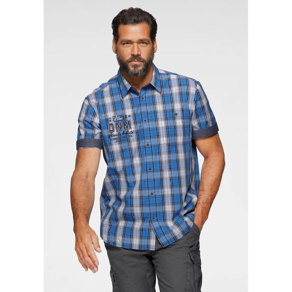 Man's World Kurzarmhemd mit Print und Stickerei