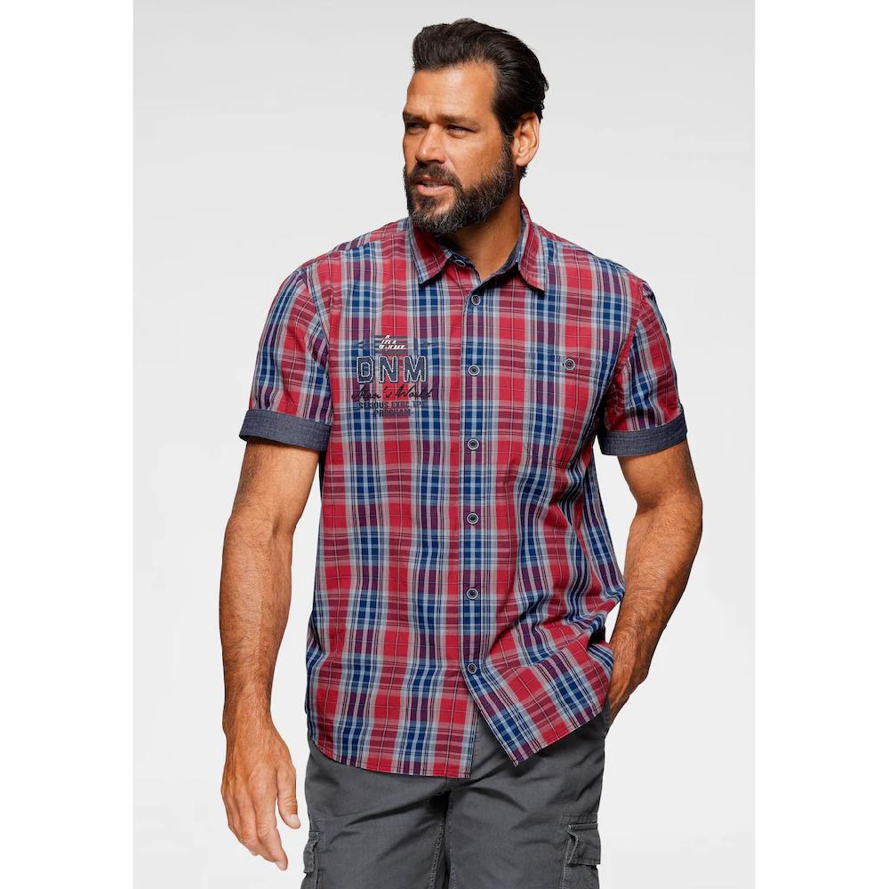 Man's World Kurzarmhemd mit Print und Stickerei