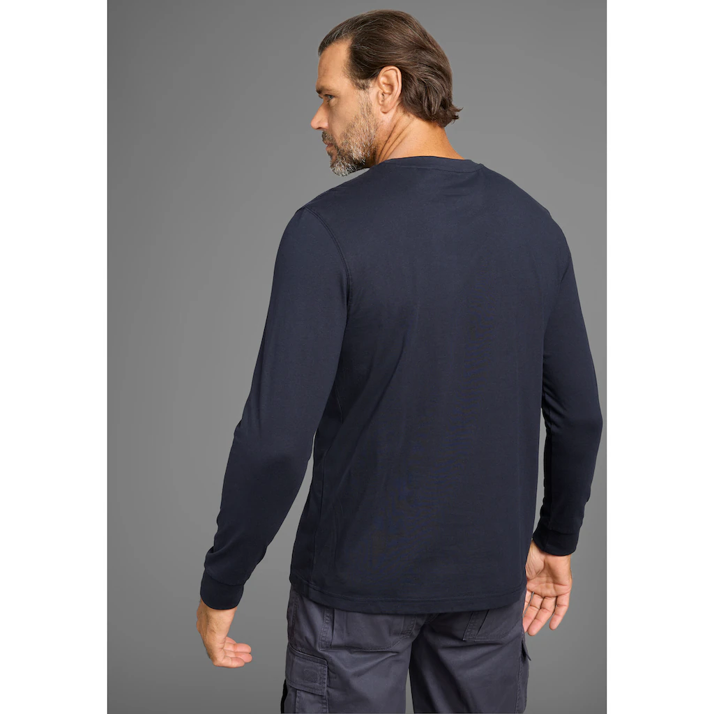 Man's World Langarmshirt Kleiner Brustprint ▷ Für