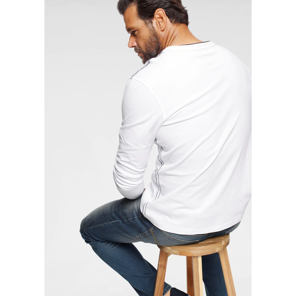 Man's World Langarmshirt Langärmelige Bedruckt Rundhalsausschnitt Aus Baumwolle ▷ Kaufen