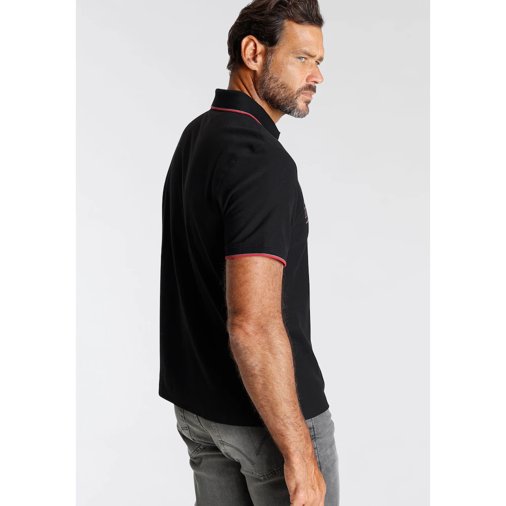 Man's World Poloshirt Kurzarm Mit Stilvollem Print Polokragen ▷ Bestellen
