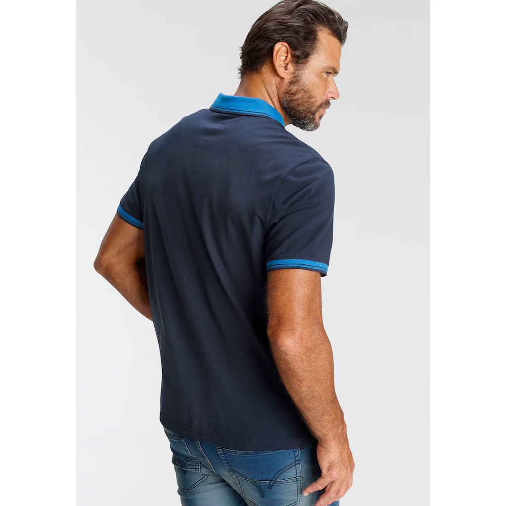 Man's World Poloshirt Mit Kleinem Brustprint ▷ Für