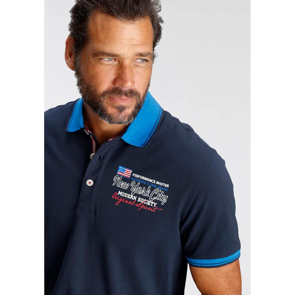 Man's World Poloshirt Mit Kleinem Brustprint ▷ Für