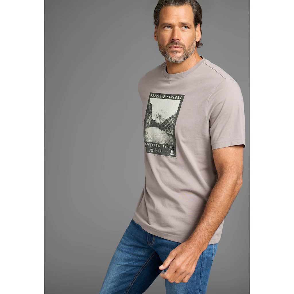 Man's World Print-Shirt Mit Modisch-landschaftlichen Druck