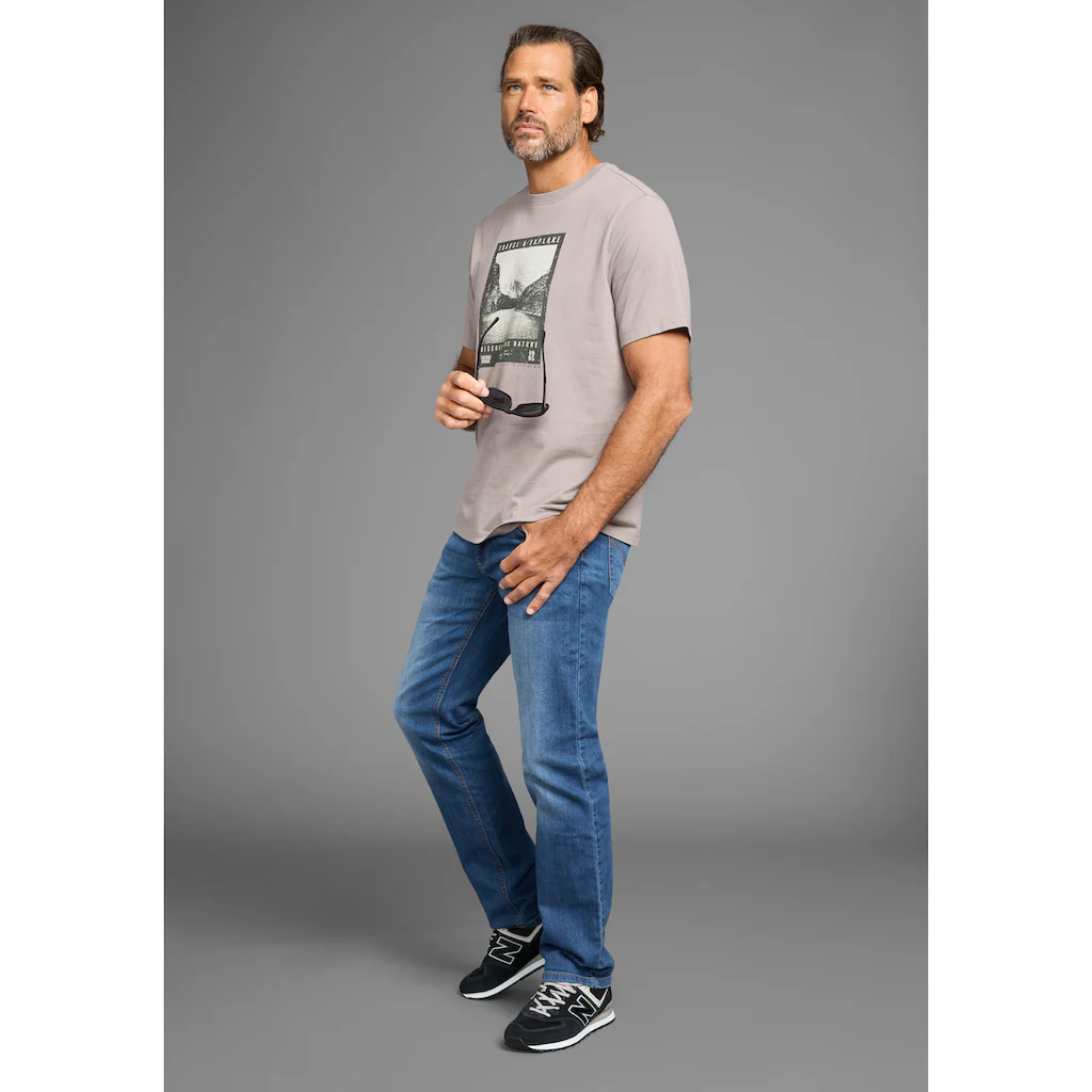 Man's World Print-Shirt Mit Modisch-landschaftlichen Druck