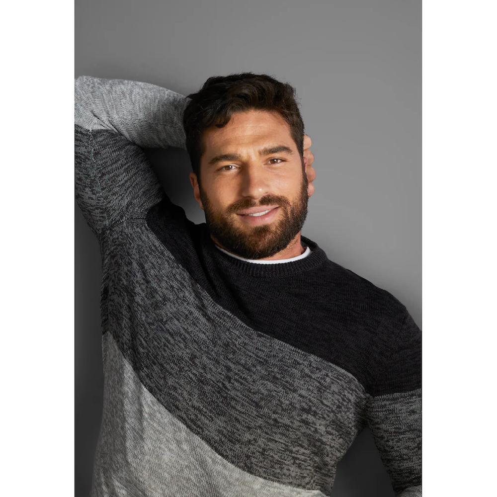 Man's World Rundhalspullover Mehrfarbig ▷ Bestellen