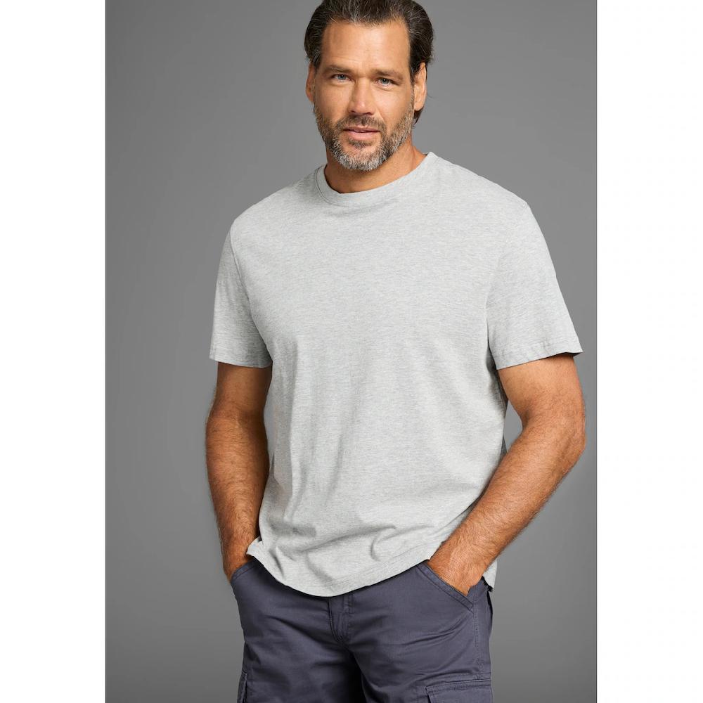 Man's World Rundhalsshirt (2er-Pack) Kurzarm Basic-Stil Aus Baumwollmischung 2er-Pack