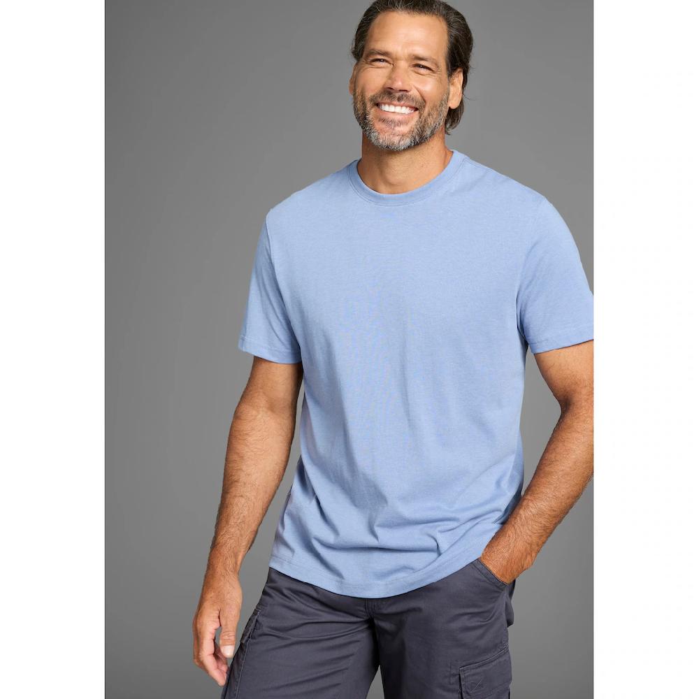 Man's World Rundhalsshirt (2er-Pack) Kurzarm Basic-Stil Aus Baumwollmischung 2er-Pack