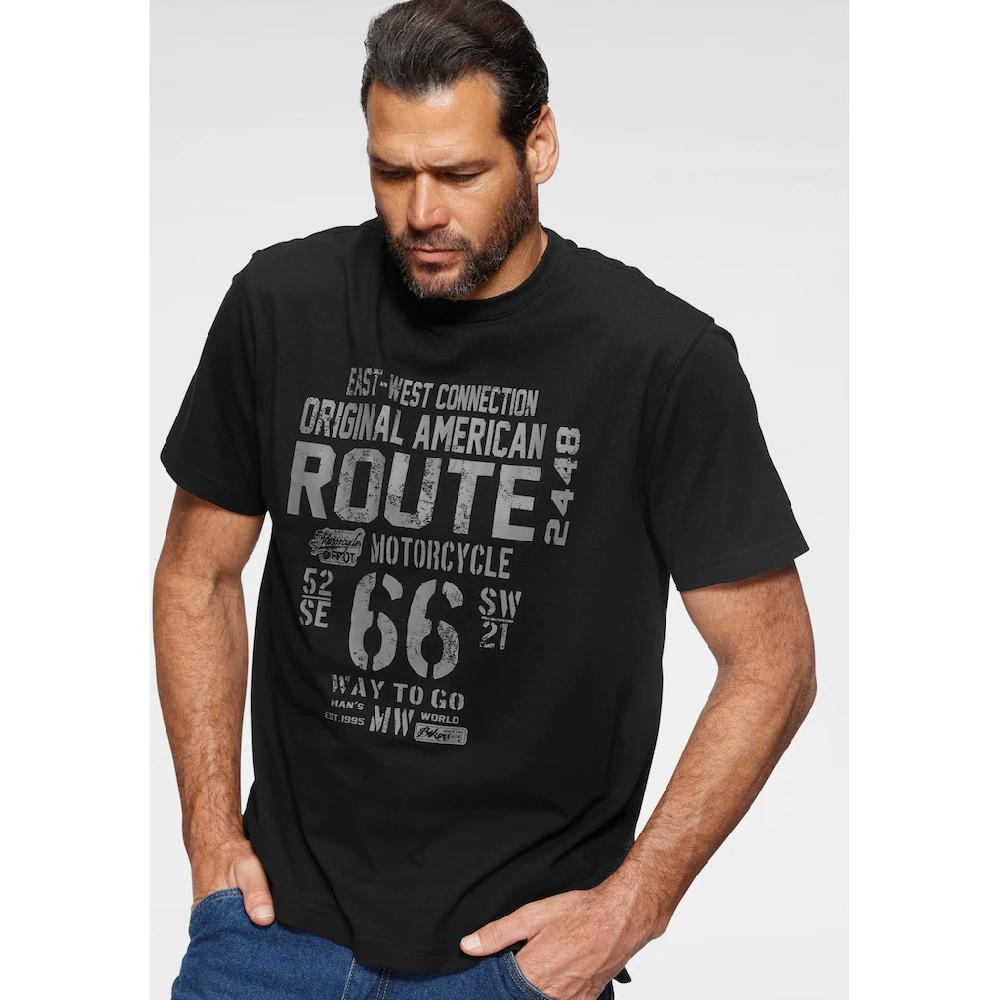 Man's World Rundhalsshirt kurzärmelig lässige Passform bedruckt Rundhalsausschnitt ▷ bestellen