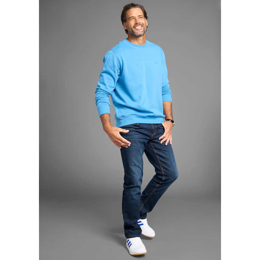 Man's World Sweatshirt Langarm Basic-Stil Unifarben Rundhalsausschnitt ▷ Für