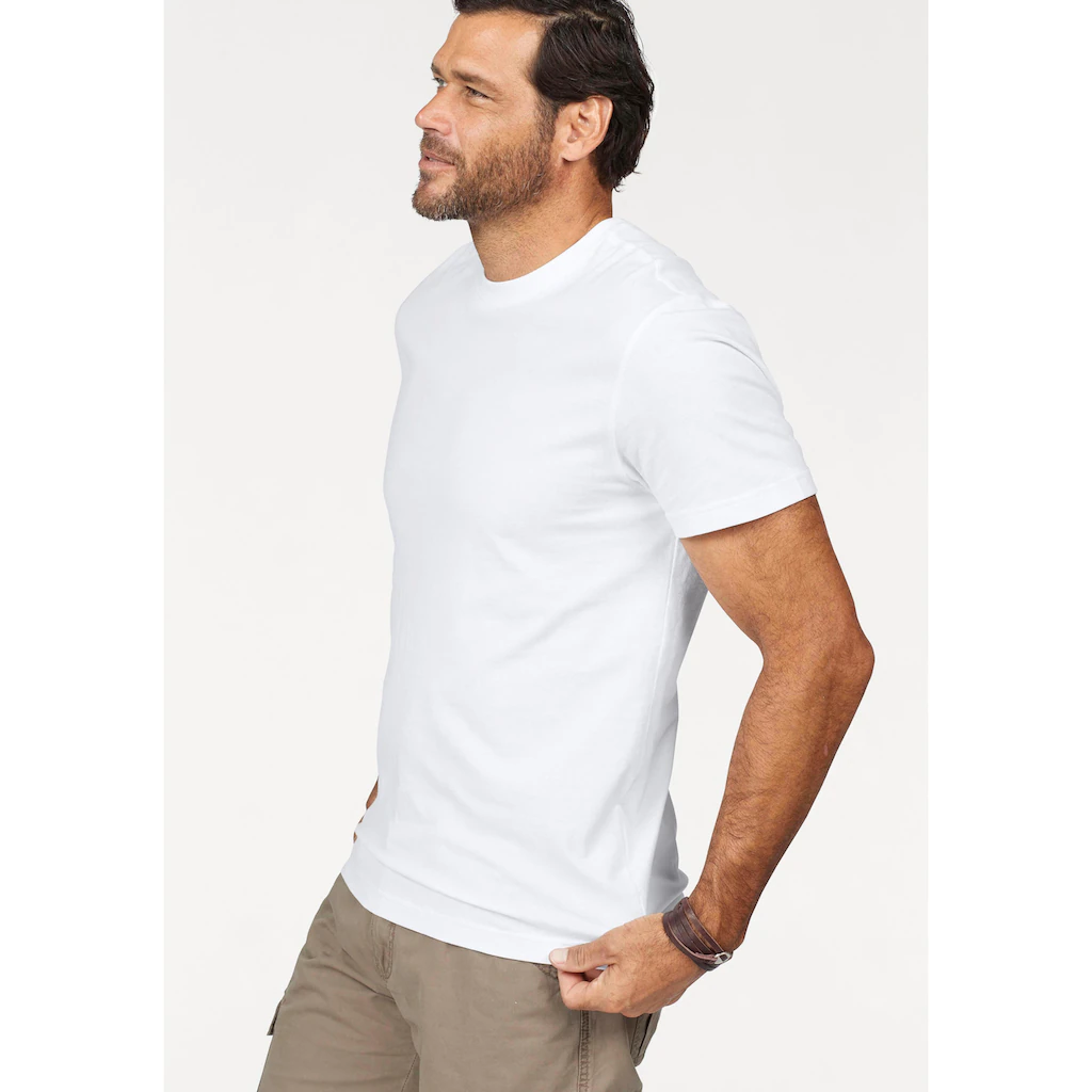 Man's World T-Shirt (3er-Pack) Kurzarm Normale Passform Aus Baumwolle Im 3er-Pack