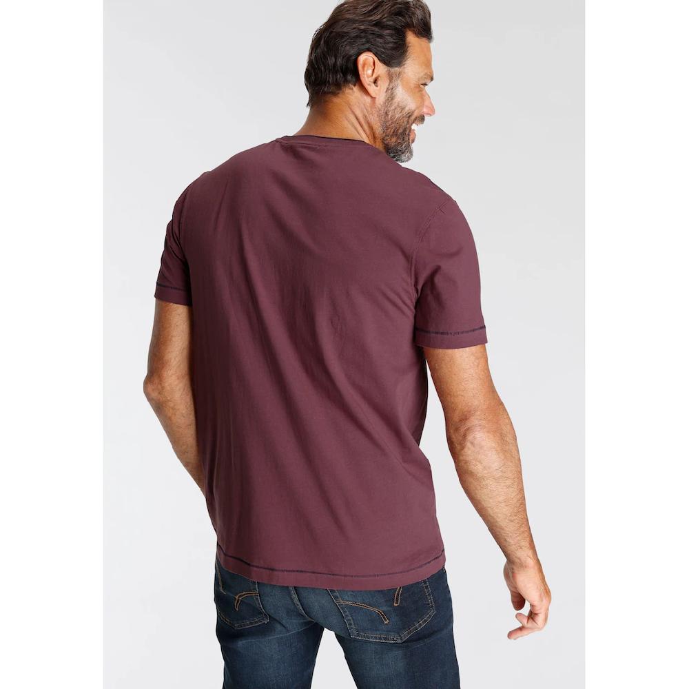 Man's World T-Shirt Kurzarm Lässiger Print Aus Baumwolle