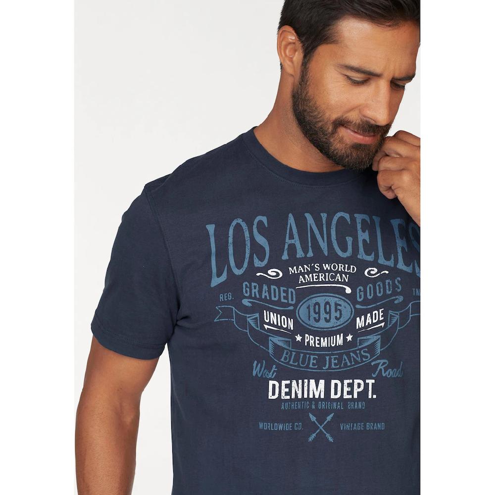 Man's World T-Shirt Kurzarm Mit Print Rundhalsausschnitt Aus Baumwolle ▷ Für