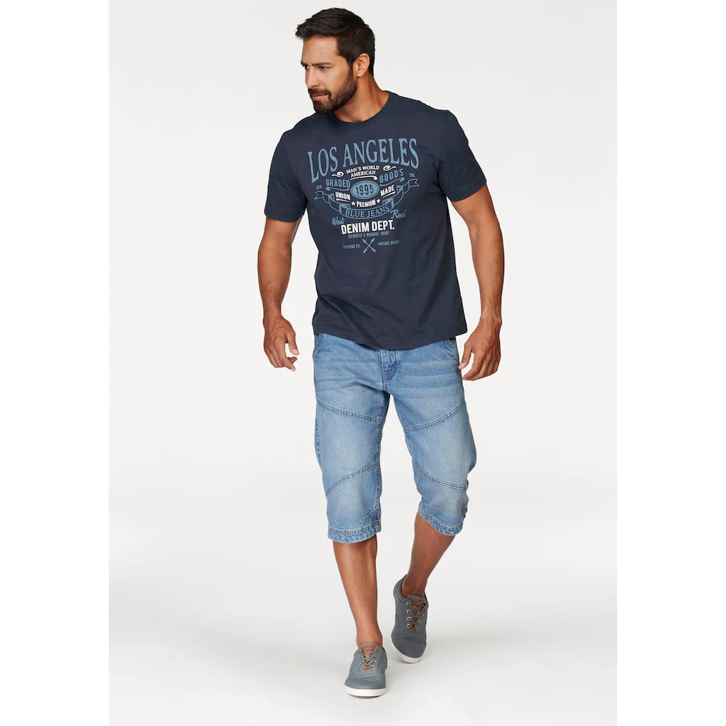 Man's World T-Shirt Kurzarm Mit Print Rundhalsausschnitt Aus Baumwolle ▷ Für