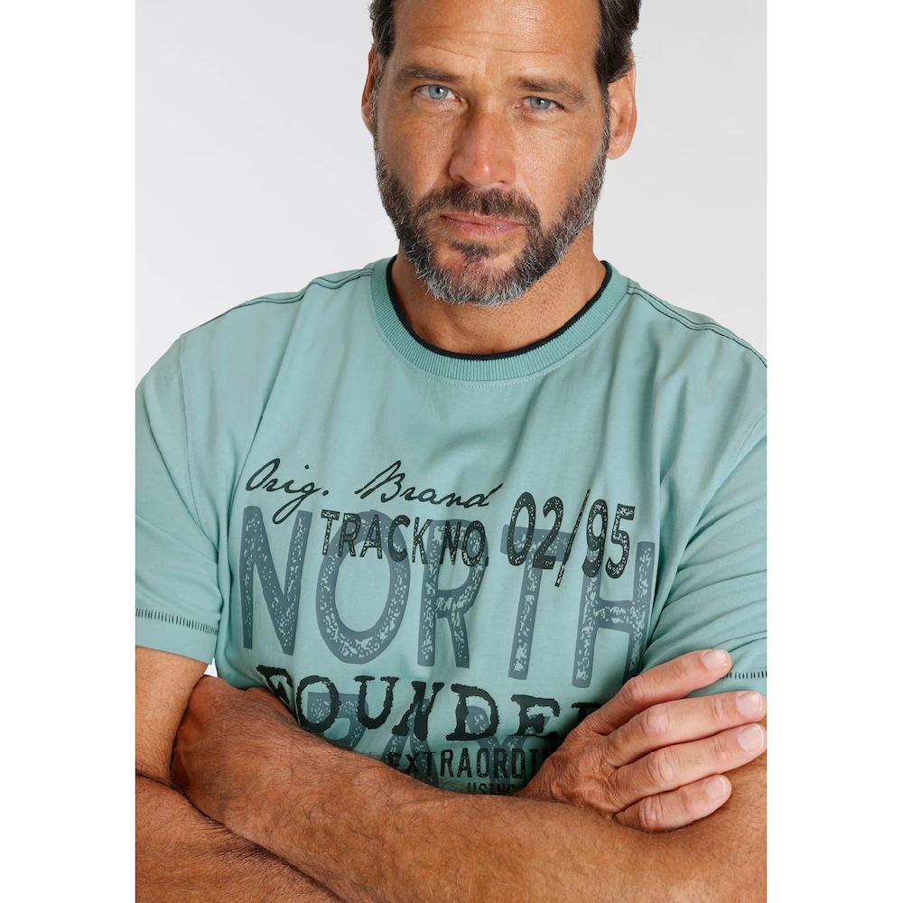 Man's World T-Shirt Mit Brustprint Und Kontrastreichen Details ▷ Für