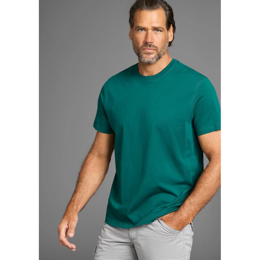 Man's World T-Shirt »neue Farben « (3er-Pack) Kurzarm Unifarben Rundhals Aus Baumwolle