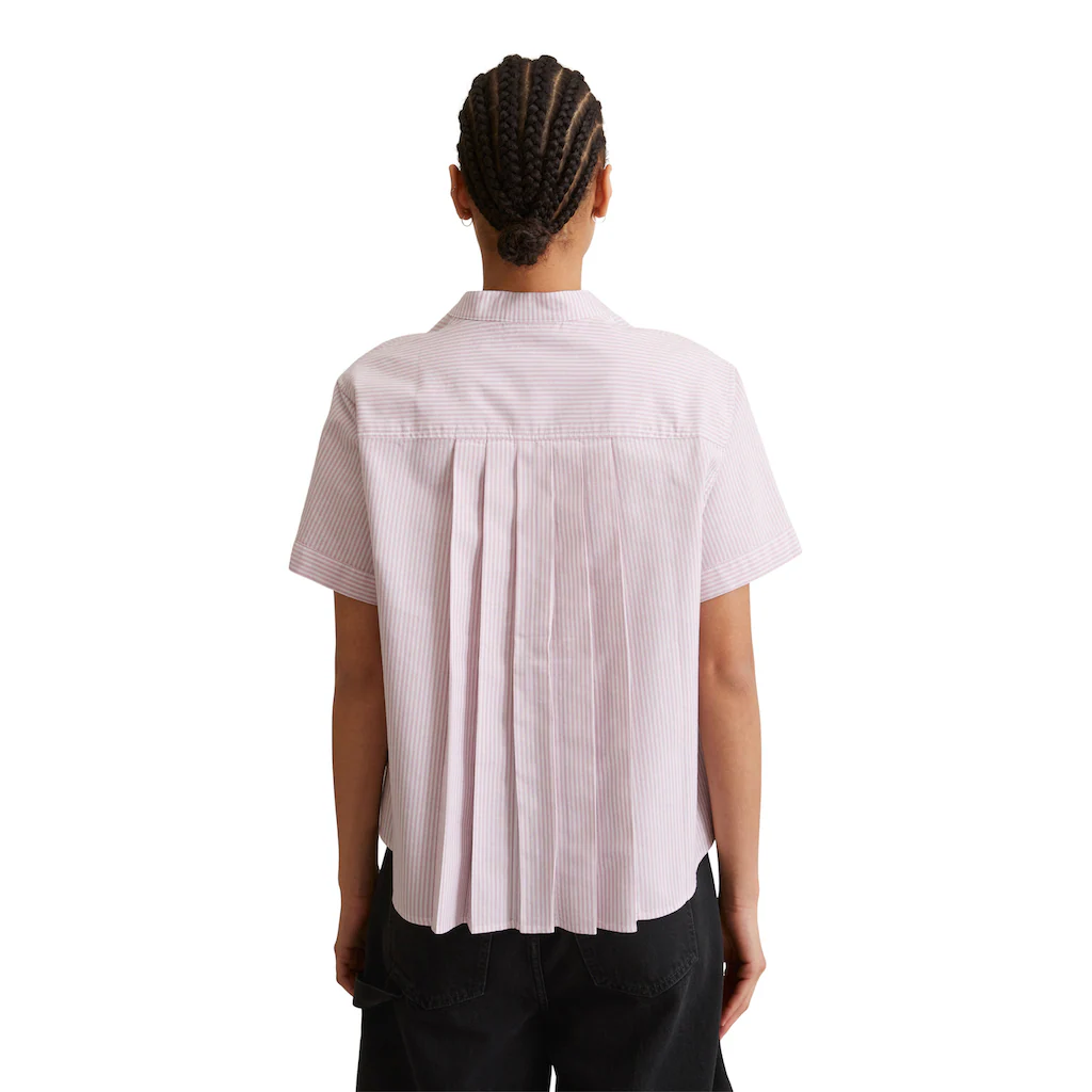 Marc O'Polo DENIM Kurzarmbluse »aus Gestreiftem Oxford«