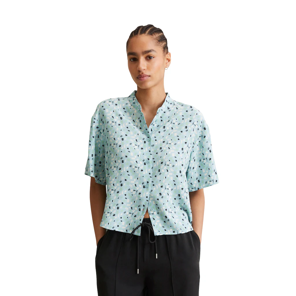 Marc O'Polo DENIM Kurzarmbluse »aus LENZING™ ECOVERO™«