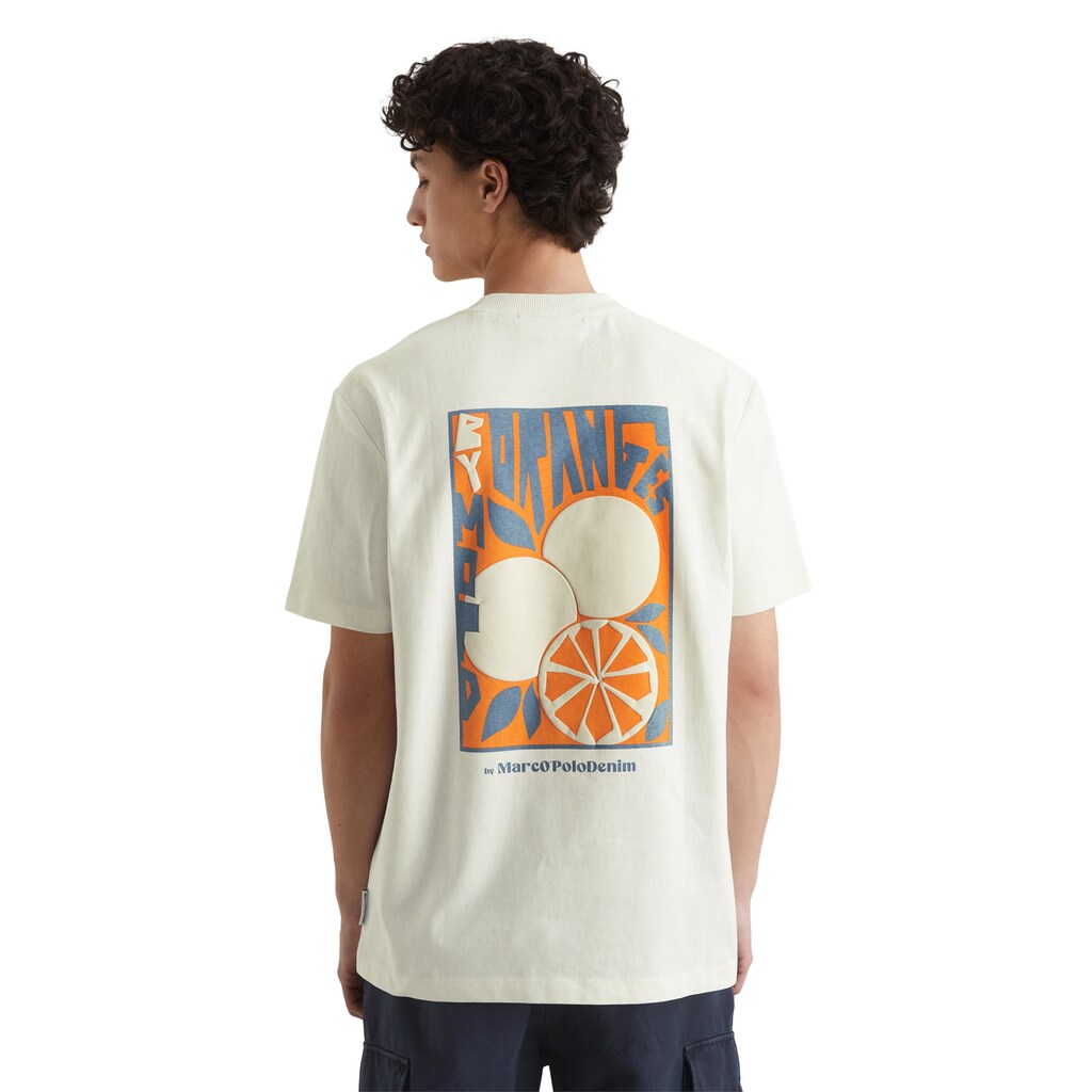 Marc O'Polo DENIM T-Shirt »mit Gummiertem Rückenprint« ▷ Für