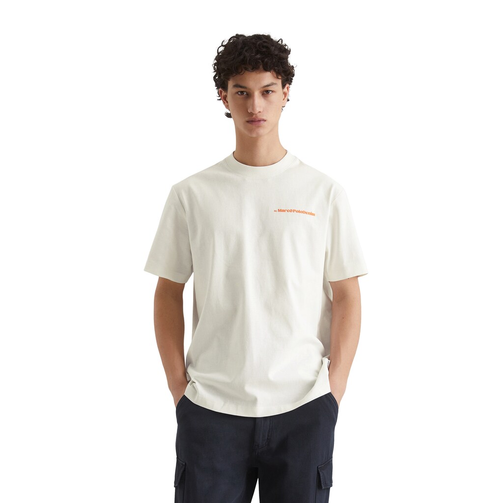 Marc O'Polo DENIM T-Shirt »mit gummiertem Rückenprint« ▷ für