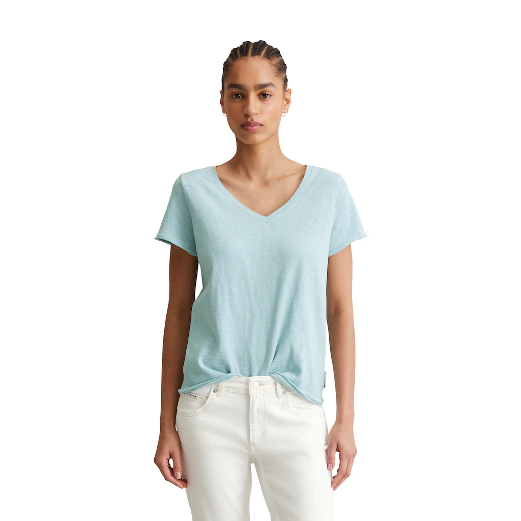 Marc O'Polo DENIM V-Shirt in lässiger Slub-Jersey-Qualität