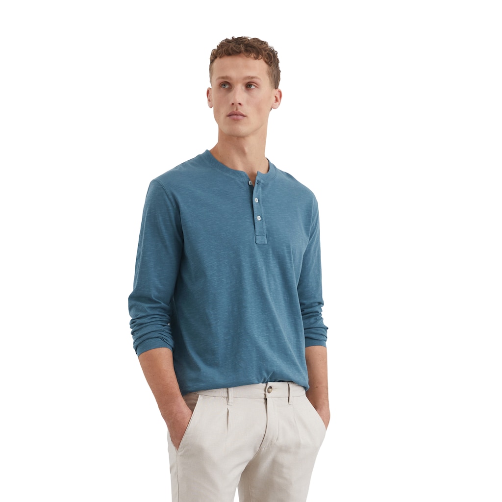 Marc O'Polo Henleyshirt leichte Struktur für eine dezente lebendige Optik ▷ kaufen