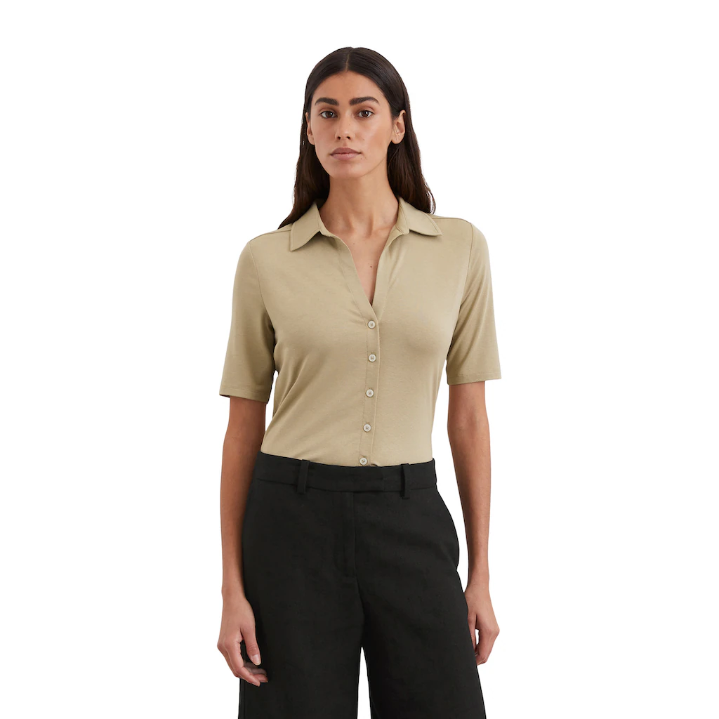 Marc O'Polo Kurzarmbluse »aus LENZING™ ECOVERO™«