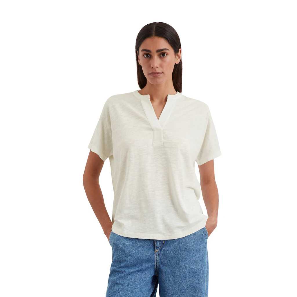 Marc O'Polo Kurzarmbluse »aus Organic Cotton-Viskose-Slub-Jersey«