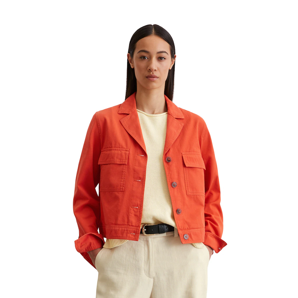 Marc O'Polo Kurzjacke »aus Organic-Cotton-Leinen-Mix« ohne Kapuze