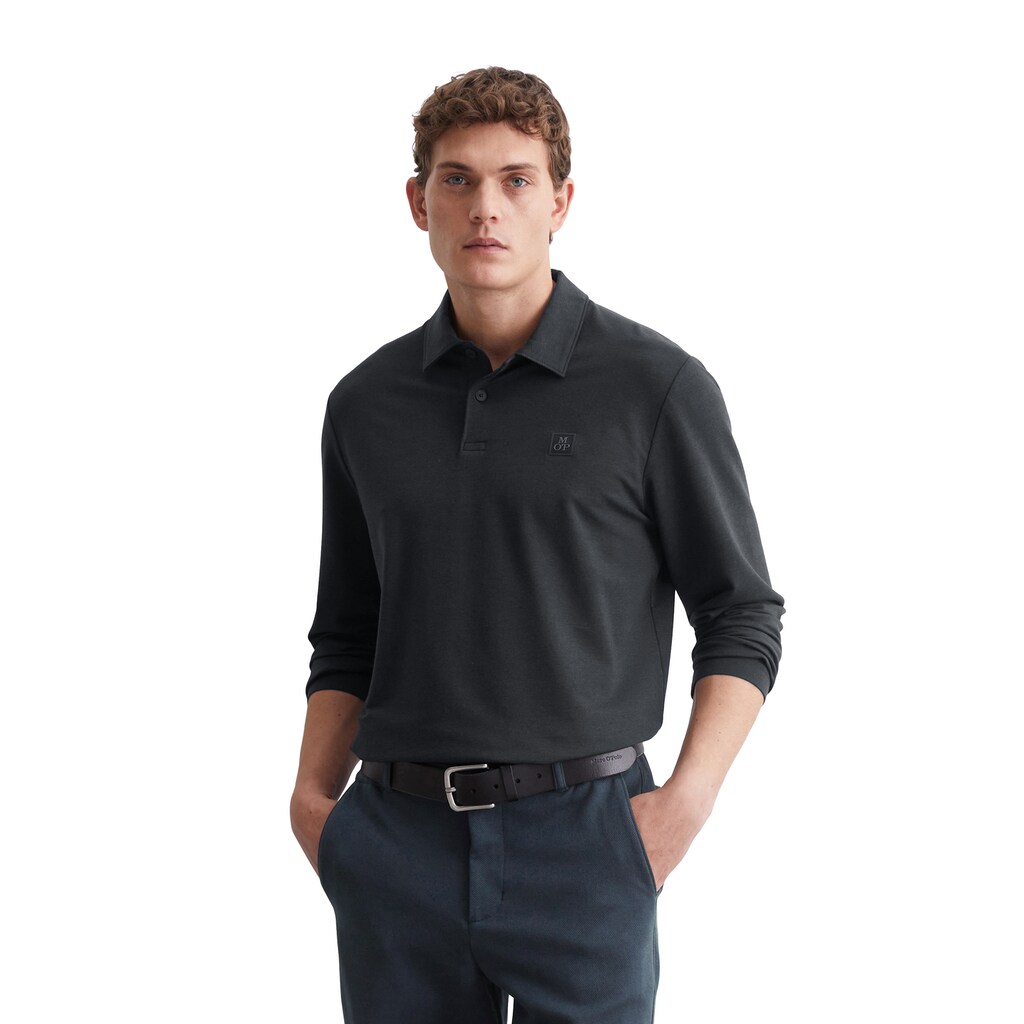 Marc O'Polo Langarm-Poloshirt »aus weichem Bio-Baumwoll-Viskose-Mix« ▷ bestellen