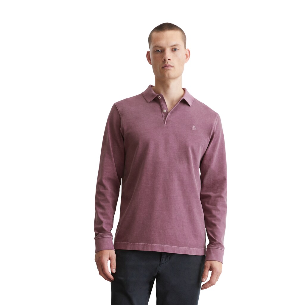 Marc O'Polo Langarm-Poloshirt im Washed-Look ▷ bestellen