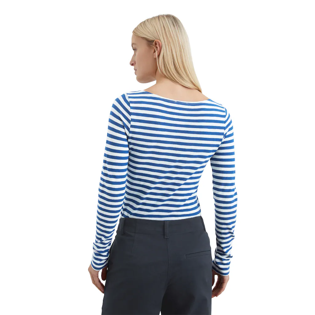Marc O'Polo Langarmshirt Mit Kontrastfarbenem Logo-Print Auf Der Brust
