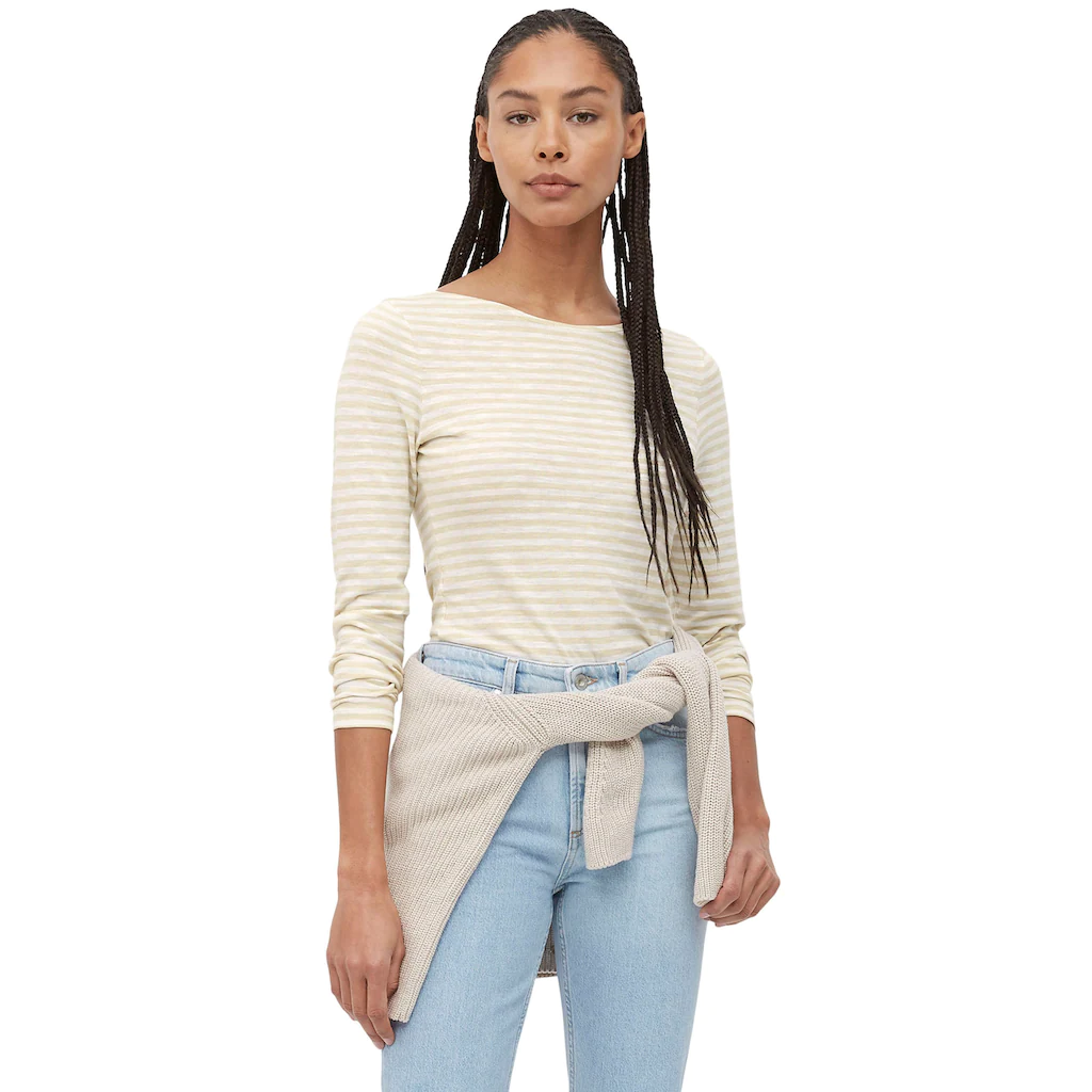 Marc O'Polo Langarmshirt mit leichtem U-Boot-Ausschnitt