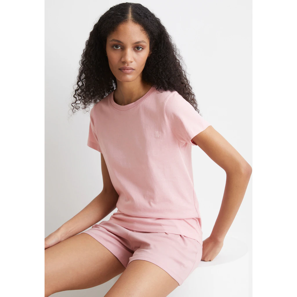 Marc O'Polo T-Shirt »Mix & Match Cotton« Mit Dezenter Markenstickerei