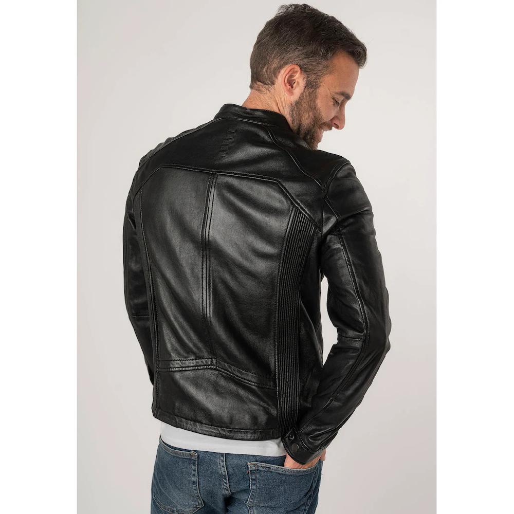 Mauritius Lederjacke »2Mtoji SF« Mit Reißverschluss Zipperdetail STehkragen Ziernähte ▷ Bestellen