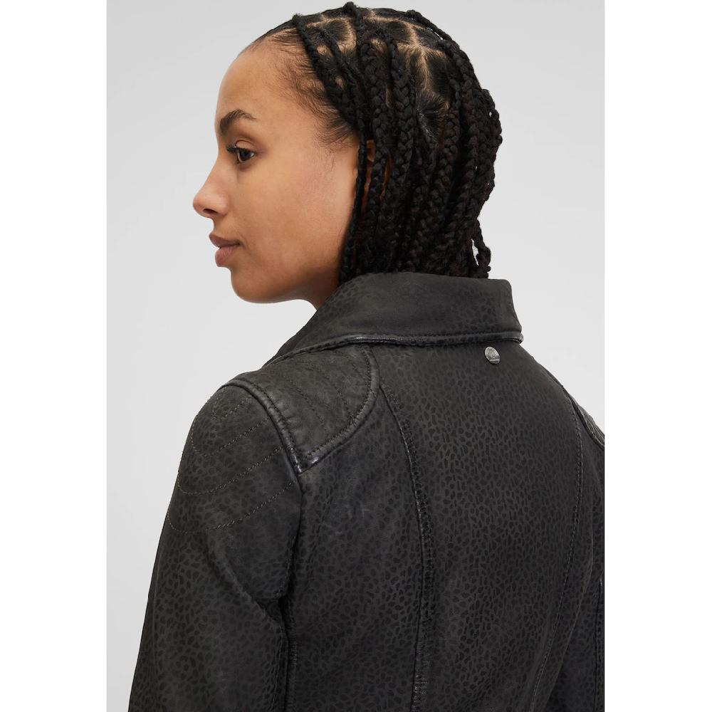 Mauritius Lederjacke »GWAnimala« Mit Asymetrischem Reißverschluss Animal Prägung