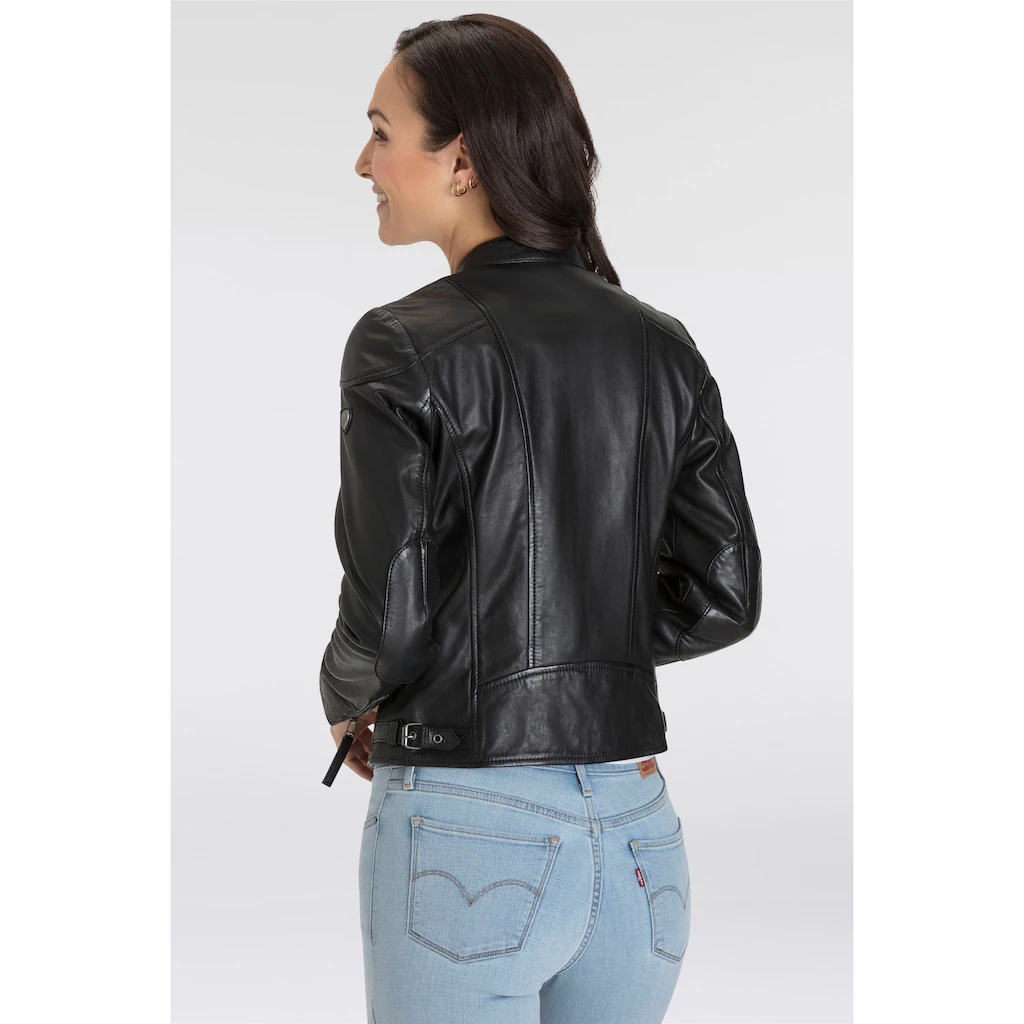 Mauritius Lederjacke Mit Verstärkten Schultern