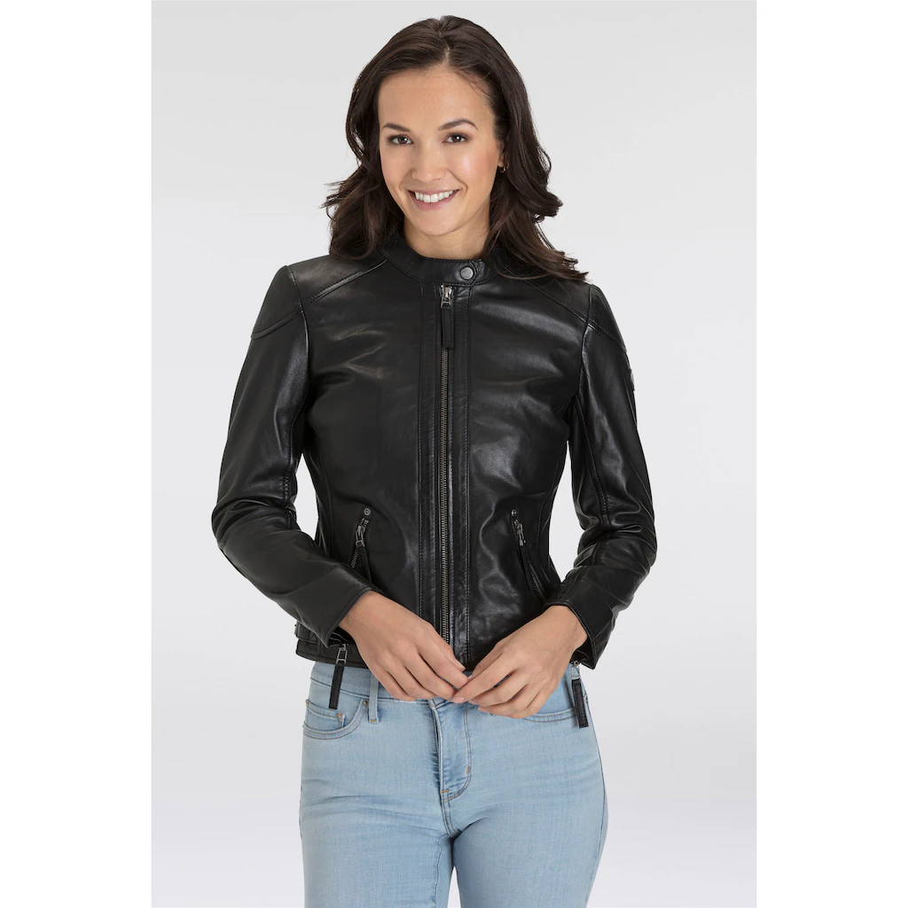 Mauritius Lederjacke Mit Verstärkten Schultern