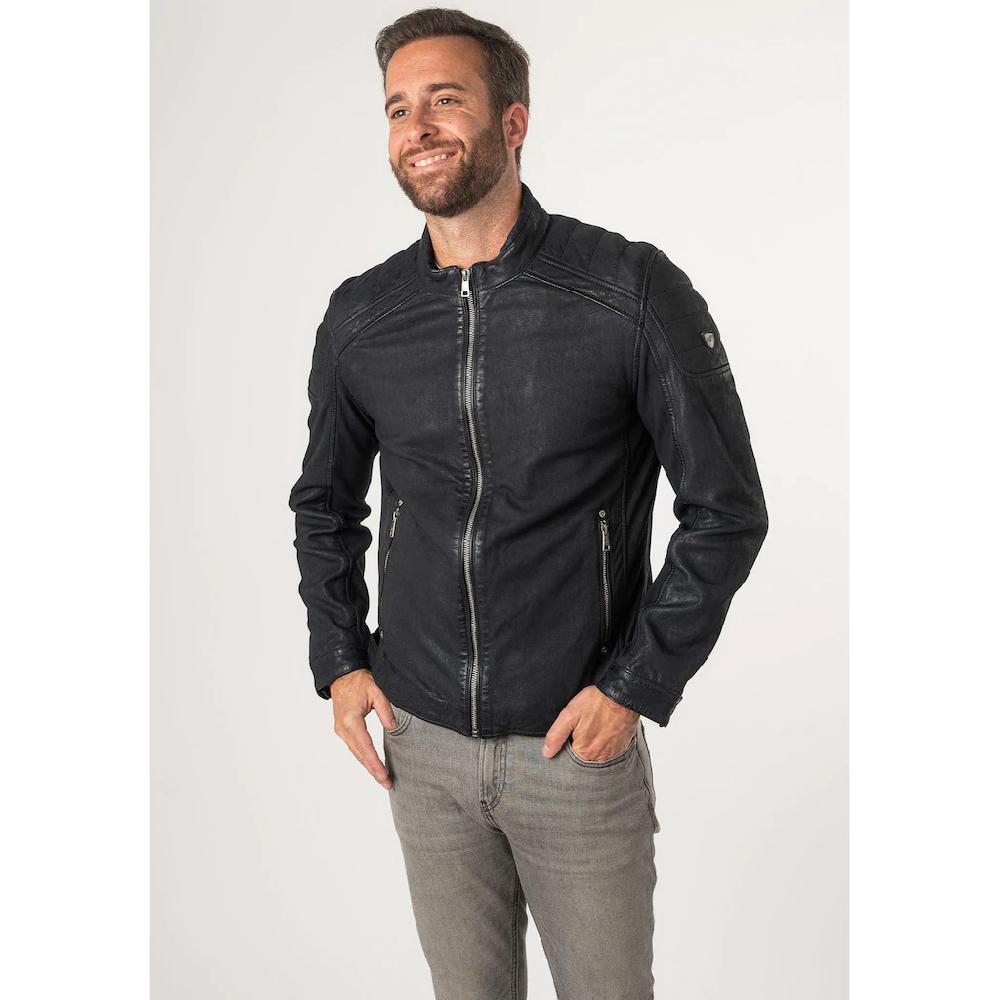 Mauritius Lederjacke »MMChesney« Mit Reißverschluss Reißverschlusstaschen Ziersteppung ▷ Für
