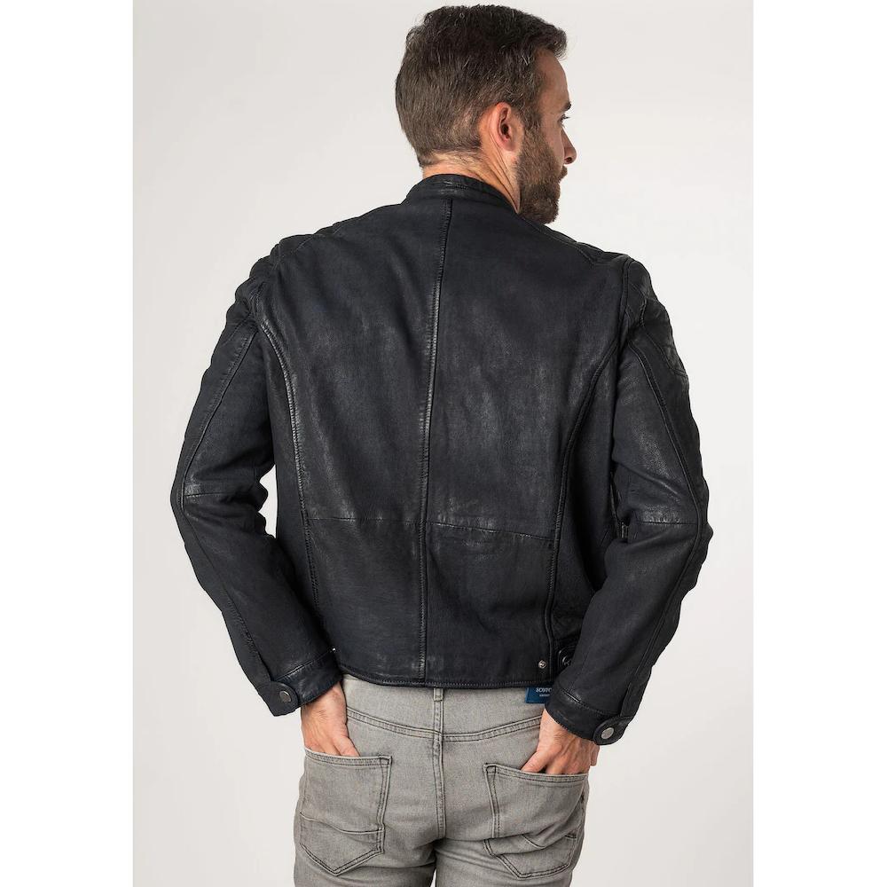 Mauritius Lederjacke »MMChesney« Mit Reißverschluss Reißverschlusstaschen Ziersteppung ▷ Für