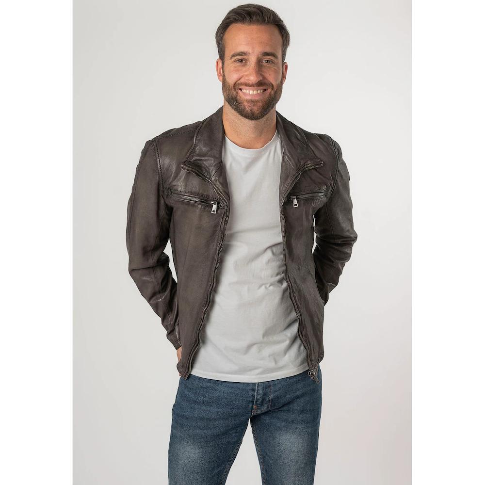 Mauritius Lederjacke »MMSantiago Antique« Mit Reißverschluss Reißverschlusstaschen ▷ Kaufen
