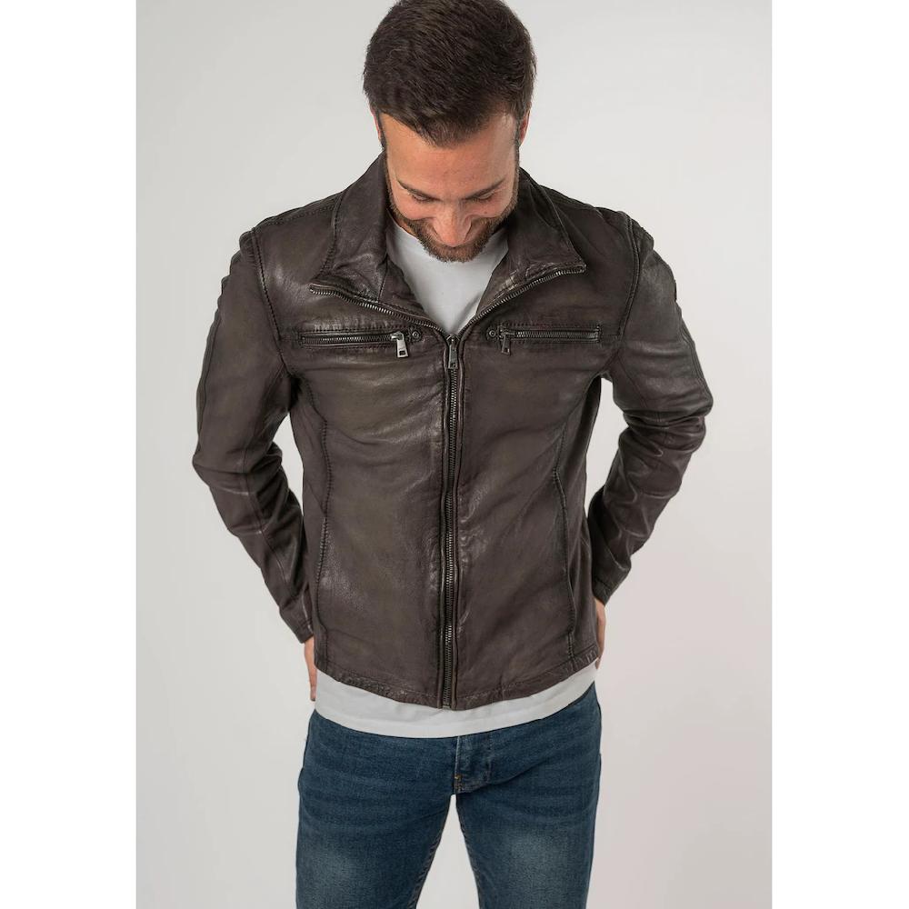 Mauritius Lederjacke »MMSantiago Antique« mit Reißverschluss Reißverschlusstaschen ▷ kaufen